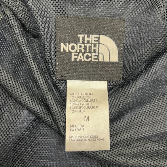 Vintage North Face Jacket Mens Medium Blue Gray Hooded Windbreaker Hong Kong 90s - Picture 4 of 7